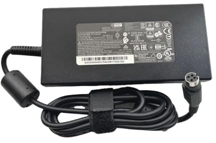 20 V, 11,5 A, 230 W, AC-Adapter, Ladegerät, 4 Löcher, Netzkabel A17-230P1B, kompatibel mit MSI GT76 Titan DT 10SGS Laptop