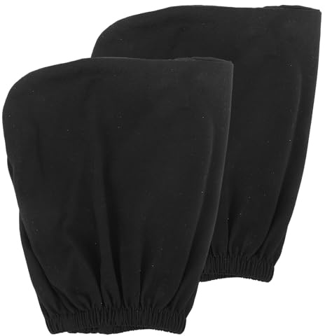Healvian 2 Pezzi Coprischienale Sedia Ufficio Alto in Poliestere Nero | Protezione Dalla Polvere, Manutenzione Semplice, Vestibilità Versatile, Comfort Migliorato per Casa e Ufficio