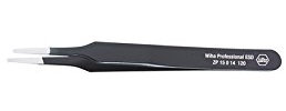 Wiha Präzisionspinzette Professional ESD Typ 2a (32329) 120 mm für empfindliche elektronische Bauteile, Schutz von Komponenten durch elektrostatisch ableitendes Werkzeug, dissipativ, Werkzeug mit Oberflächenwiderstand