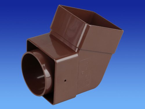 Wavin OSMA 4T825 Brown Offset Bend/Elbow - Socket for 61mm Square downpipes