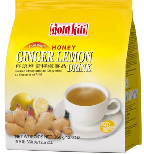 Gold Kili Instant Honey Ginger and Lemon Drink,360g 20 Sachets