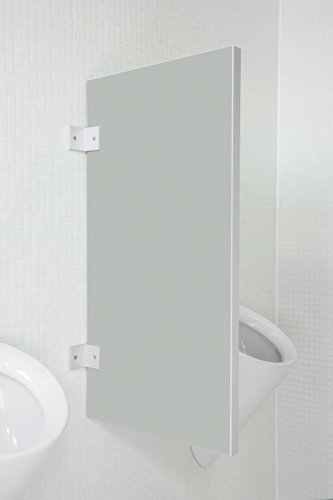 Kemmlit Urinal Trennwand Novara Hellgrau aus Holzwerkstoff, Schamwand WC Herren, TÜV zertifiziert