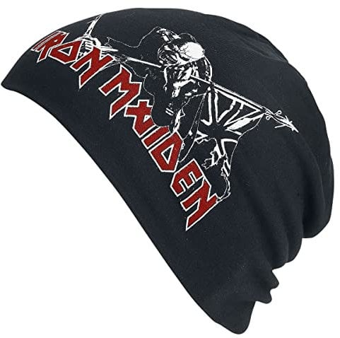 Iron Maiden Trooper - Light Beanie Unisex Mütze schwarz 100% Baumwolle Band-Merch, Bands