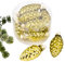 Dadeldo Living & Lifestyle Weihnachtskugel Zapfen Premium 8er Set Glas 5x2x2cm Xmas Baumschmuck (Grün)