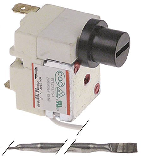 Bartscher Sicherheitsthermostat für Fritteuse Imbiss II, Imbiss I, Snack III 1-polig Fühler ø 4x100mm 1NC 230°C 410mm 1-polig