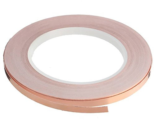 Demarkt EMI Tape Folie Klebeband Klebeband Selbstklebend Abschirmband Kupferfolie Kupferband Schneckenschutz für Gitarren und EMV/EMI Abschirmung (5mm*20m)