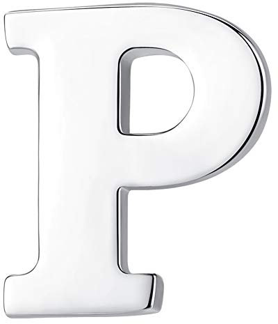 HONEY BEAR Broche Clips Pins Lettres Initiale Alphabet De A à Z pour Costume Homme/Femme,Acier Inoxydable,Cadeau de Mariage d'affaires (P 0.59inches)