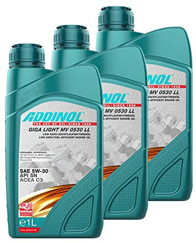 Addinol 3X Motoröl Motorenöl Motor Motoren Motor Oil Engine Oil Benzin Diesel 5W-30 Giga Light Mv 0530 Ll Longlife 1L