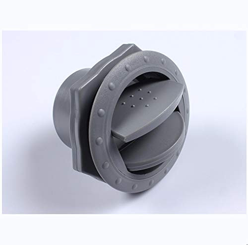 MASO 60mm Grau runder AC Universal-Luftauslass-Entlüftung mit Luftschlitzen auf dem Armaturenbrett, 360 ° verstellbarer runder Galvanik-Knopf Dachlüfter für Wohnmobil Bus Boot Yacht