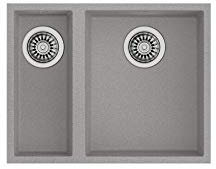 Teka 115260030 - Fregadero de cocina (granito, cuadrado, 560 TG, color gris)