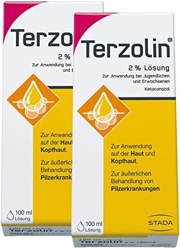 Terzolin medizinische Schuppen-Kur - 2% Lösung zur Anwendung bei Jugendlichen und Erwachsenen - 2 x 100 ml, 400 g