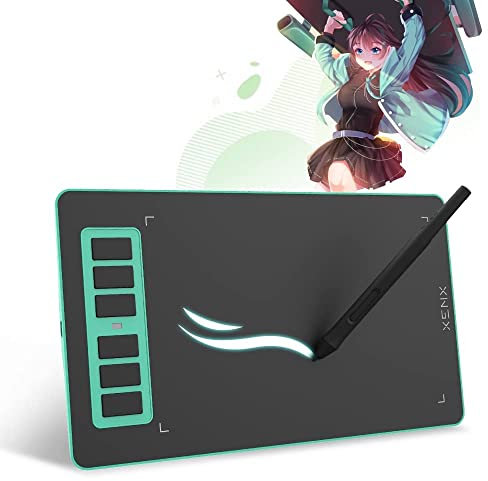 XENX P1 MacOS e Android supportato da disegno grafico Tablet P1-640 6x4 con 6 tasti di scelta rapida, 8192 livelli di pressione Penna senza batteria per arte digitale, design, vernice, gioco OSU