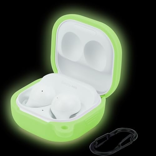 LEFXMOPHY Galaxy Buds Pro Case for Samsung Galaxy Buds 2 Pro/2/Pro/Live Wireless Earbuds, Green Silicone Protector Skin Glow in Dark for Women Men