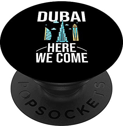 Dubai United Arabische Emirate Uae City Trip Skyline Karte Reise PopSockets mit austauschbarem PopGrip