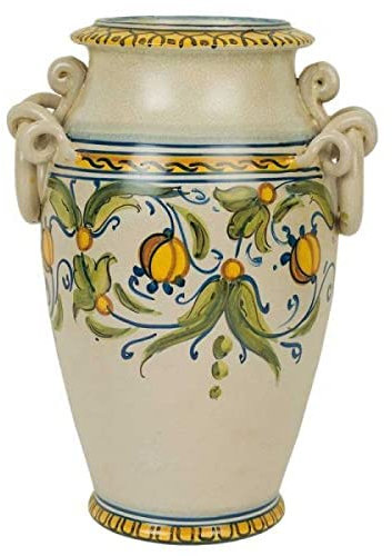 Dekorative Vase aus italienischer Keramik, Höhe 28,956 cm.