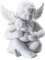 Arzberg Rosenthal 69054-000102-90531 Engel mit Hase klein Weiss matt 6,5 cm (1 Stück), Weiß