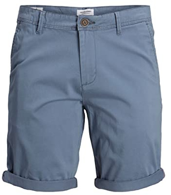 JACK & JONES Herren Chino Shorts Regular Fit 12165604 ,Flint Stone ,S