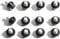 STUDIAMONDS Gummistollen für Fußballschuhe - 12 Fußballstollen Standardgewinde-TPU Studs (Transluzent Schwarz)