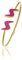 Sakrami Armband Sklavin mit Logo Doppelt - Farbe Gelbes Gold, Emaille Pink