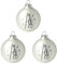 Weihnachtskugeln Geige - 3er-Set - Schönes Geschenk für Musiker (Silber)