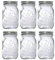 MEETOZ Glass Regular Mouth Mason Jars, 17 oz Clear Glass Jars with Silver Metal Lids for Sealing, Canning Jars for Food Storage(6PACK)