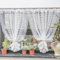 Yaland Scheibengardine mit Spitzen Design zarte durchscheinende Gardine in Küche, Wohnzummer Landhausstil 1 Stück, Weiß, BxH 130x180cm