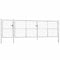 vidaXL Mesh Gartentor, Abschließbare Gartentür Hoftür mit Riegel, Gartenpforte Doppelflügel Tor, Zauntor Zauntür, Silbern Verzinkter Stahl