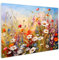 HEALANCY Bilder Blumen - KOMPLETT AUFHÄNGFERTIG - Wandbilder Wohnzimmer - Deko Modern - Schlafzimmer - Room Decoration - Kunstdruck Wanddeko Küche - Natur Pflanzen Wiese Gänseblümchen