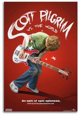 greb Scott Pilgrim Film-Leinwand-Poster, Raumdekoration, ästhetisches Poster, künstlerisches Poster für Schlafzimmer, Wohnzimmer, Wände, 20 x 30 cm, ungerahmt
