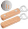 Jeffdad 2 abridores magnéticos de botellas de cerveza, con mango de madera maciza, abrelatas de latas de refrescos para nevera y caravana, regalo para hombres, marido y padre