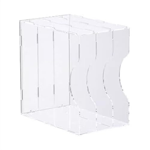 GLigeT CD Halter Vollständig transparenter Vinyl-Schallplattenhalter, Desktop-Acryl-LP-Schallplatten-Präsentationsständer, minimalistisches Schallplatten-Aufbewahrungsregal mit 3 Fächern DVD Halter