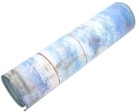 OSALADI Retro Blue Wood Grain Dishwasher Decal Double-Sided Removable Fridge Sticker Cuttable Refrigerator Door Cover Easy Install Peel and Stick Appliance Wrap 57x87CM