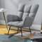 MEHWSUR Samt-Schaukelstühle for Kinderzimmer, Glider Rocker for Babyzimmer mit Massivholzgestell, moderner Stillstuhl, Akzentsessel, bequemer Beistellstuhl mit hoher Rückenlehne (Color : Gray-3)