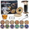 Cocktail Smoker Kit with Torch, Altmodisches Räucherset, Bourbon Whiskey Cocktail Set mit 6 Holzchips, Geschenk für Vater, Ehemann und Cocktailliebhaber (Ohne Butan)