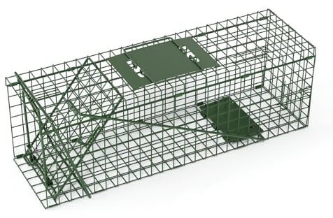 Lebendfalle 61 x 19 x 20 cm Fangfalle Käfigfalle Rattenfalle Marderfalle Kaninchenfalle Tierfalle Grün
