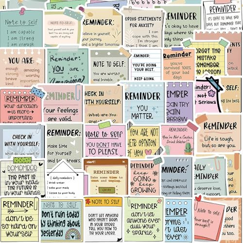 Neue Inspirierende Positive Aufkleber - Warme Erinnerungsbuchaufkleber für Kindle - Ideale Preisgeschenke - Wasserdichte Vinyl Sticker für Kinder und Studenten