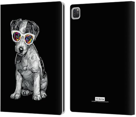 Head Case Designs Licenza Ufficiale P.D. Moreno Jack Russell Cani Neri E Bianchi Custodia Portafoglio in Pelle Compatibile con Apple iPad PRO 13 M4 2024