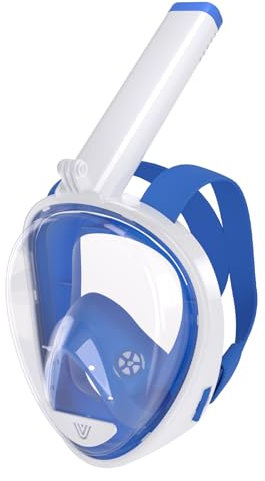 Vitare Maschera da Snorkeling per Adulti e Bambini, Maschera Subacquea Integrale Tecnologia Antiappannamento, Maschera da Mare con Supporto per Fotocamera, Maschera da Sub per Immersioni