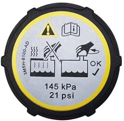 VSREI Tappo Radiatore Auto, Tappo Vaschetta Radiatore, Tappo Refrigerante Radiatori ABS compatibile con FORD, Come B-Max C-Max Fiesta Focus Mondeo Transit Mk7 Mk8 etc, OEM: 3M5H8100AD LR000243