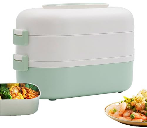 Fiambrera eléctrica para el trabajo, 350 W, 1400 ml, apta para el hogar, caja de calefacción portátil, lonchera calentable, lonchera recargable, calentador de alimentos