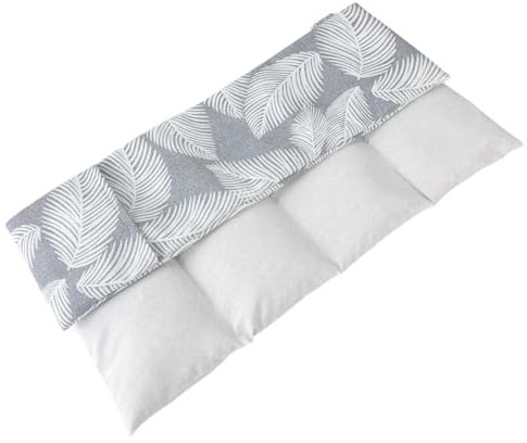 Saco térmico cervical de semillas de trigo con funda lavable 50x16cm (hojas)