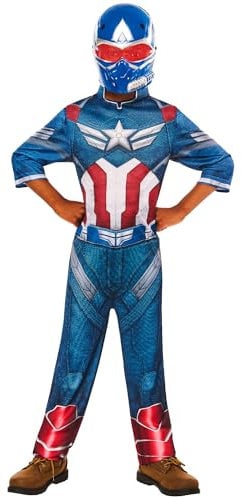 Rubies Official Brave New World Captain America Child Costume, Kids Fancy Dress, Size 11-13 Years