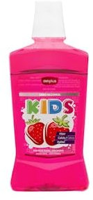 Kids Zero Alkohol Mundwasser mit Fluorid Erdbeergeschmack, Flasche 500 ml, 2 Stück