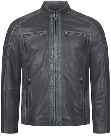 Rock Creek Herren Lederjacke Biker Jacke Echt Leder M53