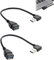Vierone 2Pcs Usb to Usb cable 3.0 Fast Transfer Usb Male to Female 90 Degree Extension Cable Design Saves Space And Easily Connects Right Angle Compatible with Computer Laptop Notebook TV PS4