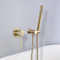 Baignier Baignier Douche de Douche Mur à paroi de Douche montée pour la Baignoire Taps de Bain Tapis de Baignoire à Levier Unique en Laiton Chaud et Froid, Or brossé