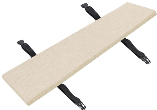 5cm Dick Outdoor Bankkissen Bankauflage Stuhlkissen 150cm/120cm/100cm/80cm/200cmX40/50CM,abnehmbarer Rutschfestes Bank Sitzkissen für Gartenbank, Terrasse, Esstisch, Bank, Drinnen(Beige,55x65x5cm)