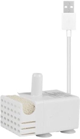 Besreey Pompe pour Fontaine à Chats, Pompe Submersible pour les Aquariums, Système Mini de Circulation d'Eau Économe en Énergie pour Aquariums, Bacs à Poissons et Fontaines de Rocaille