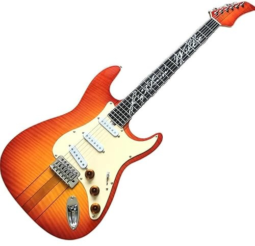Custom Of Body & Neck Double Shake E-Gitarre, 3 Tonabnehmer, Ebenholzgriffbrett