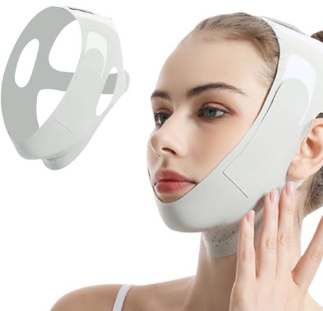V-Line Lifting-Maske für Damen und Herren, wiederverwendbarer Doppelkinn-Reduzierer, verstellbarer Kinnriemen zum Schlafen, Anti-Aging, Gesichtsabnehmen und Kieferformung